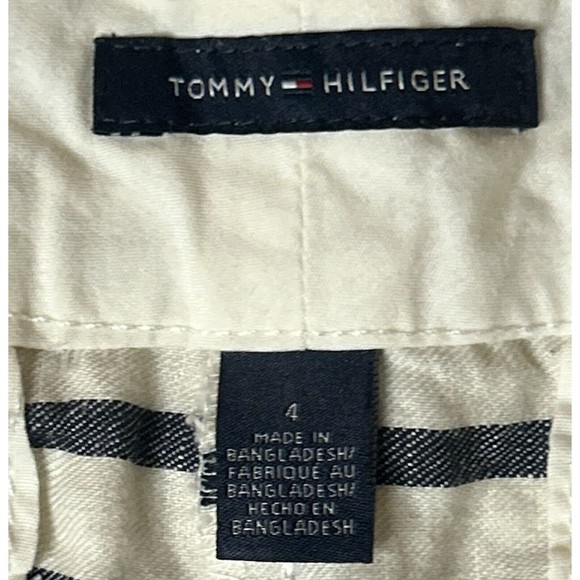 Tommy Hilfiger Linen Cotton Striped Shorts Women’s Size 4 Pockets Preppy - Picture 7 of 15